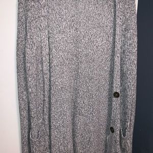 Gray knit cardigan